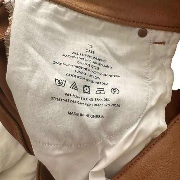 ANN TAYLOR Sculpting Faux Suede Skinny Pant Sz 12 - Picture 5 of 5